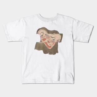 trippy emotional girl Kids T-Shirt